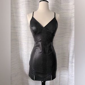 Black python minidress